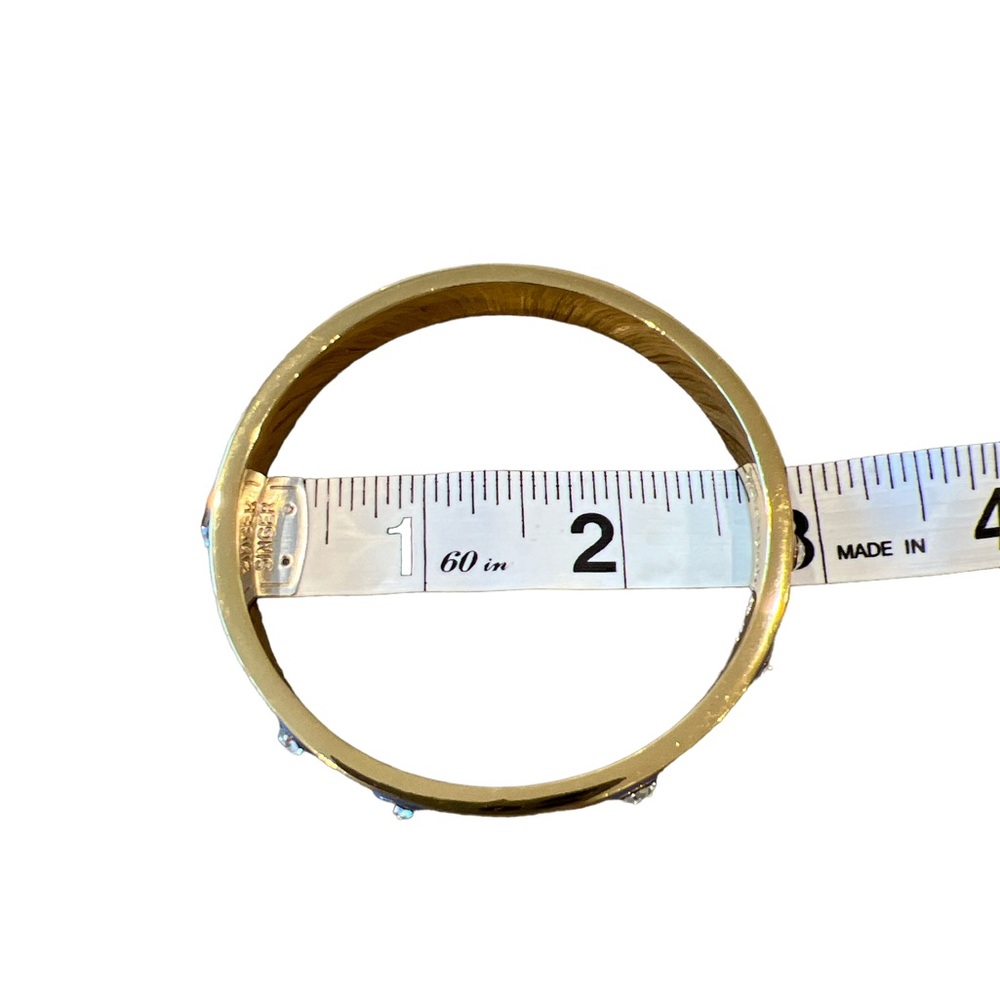 Kate Spade Spot The Spade Bracelet, NWOT, gold tone, blue enamel, glass - Picture 4 of 4
